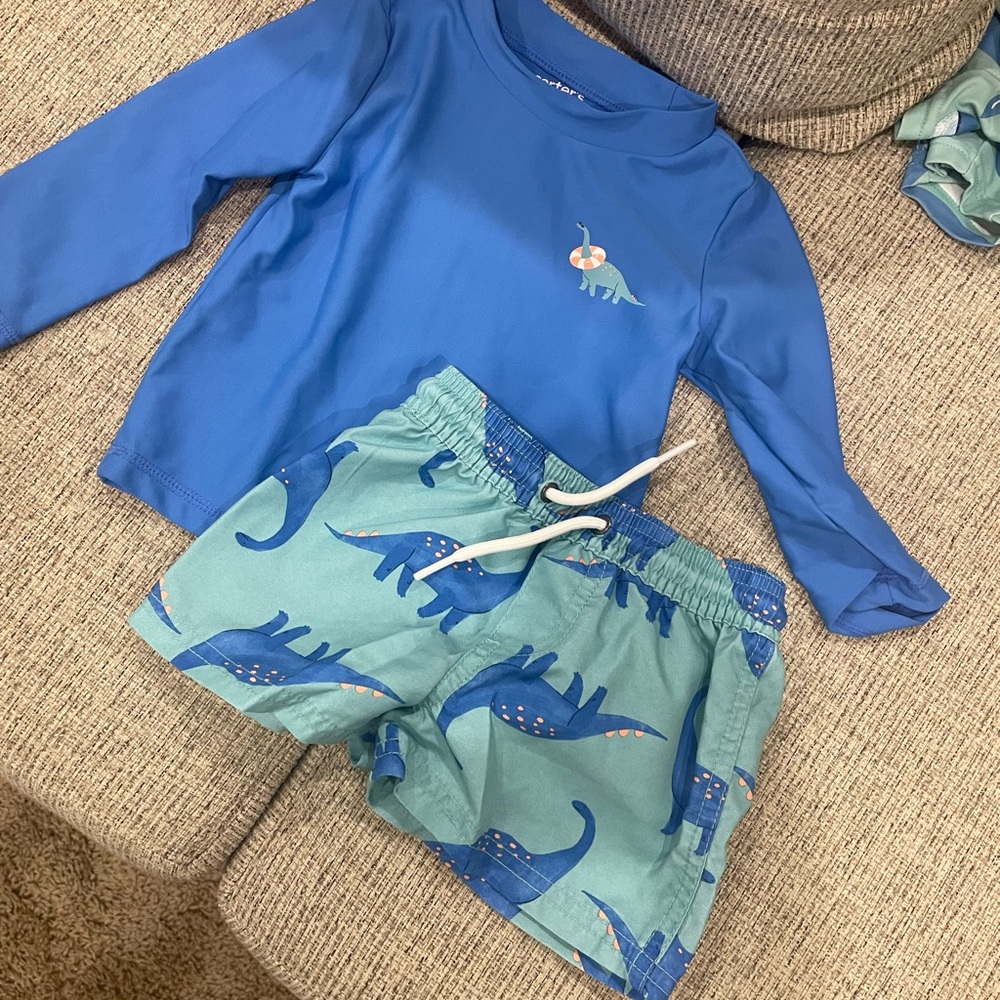 Blue Dinosaur Kids Swim Set